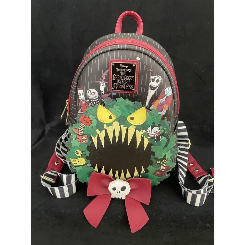 Loungefly Nightmare Before Christmas Wreath Mini Backpack Disney Halloween